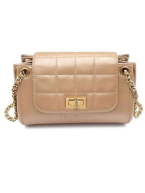 Chanel Chocobar 255 Double Leather Beige Handbag
